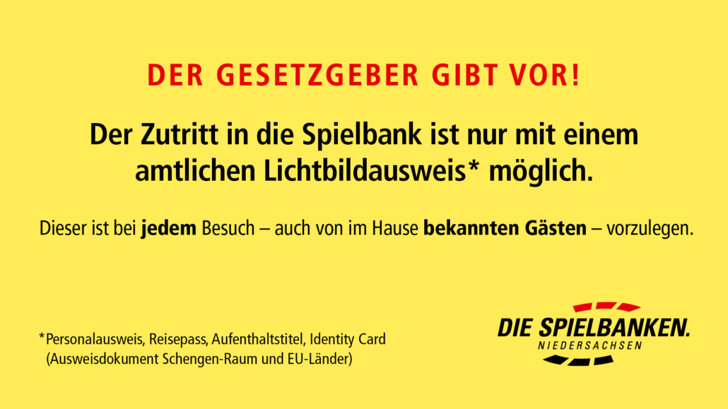 Zutritt nur noch mit amtlichen Lichtbildausweis möglich